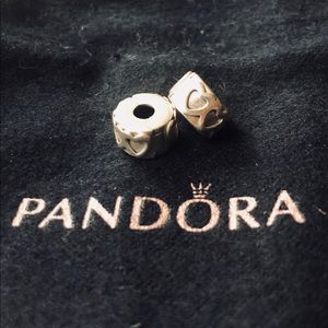 Pandora row of hearts clip